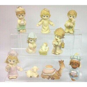 Children's Nativity Set Members Mark Hand Painted 10 Piece Christmas 3 Inch